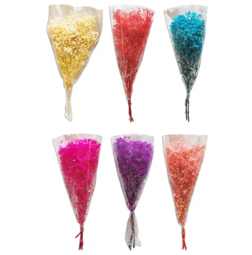 ramo flores secas silvestres pelotitas 60cms variedad colores 0