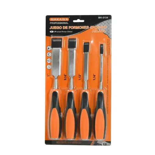 set 4 formones cinceles para tallar madera makawa medidas 1 4 1 2 3 4 1 pulgadas mk 0154 0