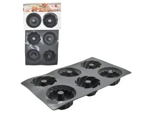 molde silicona para 6 cupcakes medida 27x17x4cms 0