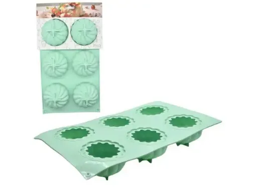 molde silicona para 6 cupcakes medida 29x17x5cms 0