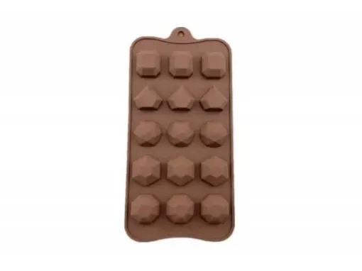 molde silicona para jabones reposteria 11x21cms motivo formas geometricas x15 0