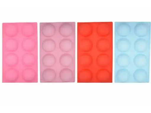 molde silicona para jabones reposteria motivo media esfera x8 medida 18x16cms 0