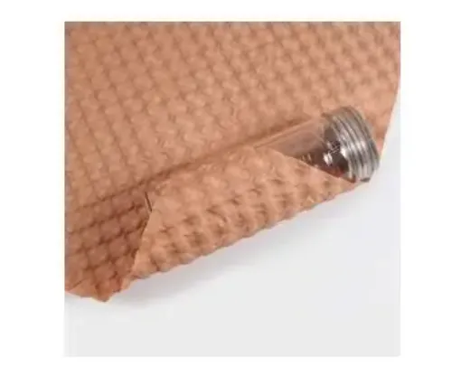 papel embalaje kraft marron calado burbujas teoria rollo 45x500cms 0
