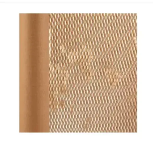 papel embalaje kraft marron calado panal teoria rollo 45x500cms 0