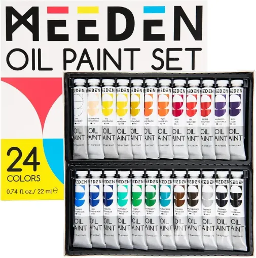 set 24 oleos premium pomo 22ml studio oil paints meeden 0