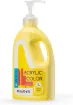 pintura acrilica versatil multiuso meeden envase dispensador 1lt color amarillo limon lemon 0