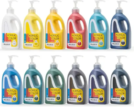pintura acrilica versatil multiuso meeden envase dispensador 1lt varios colores 0