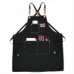 delantal profesional para pintar impermeable 3 bolsillos meeden medida 76x67cms color negro 0