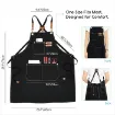delantal profesional para pintar impermeable 3 bolsillos meeden medida 76x67cms color negro 1