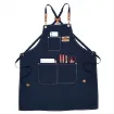 delantal profesional para pintar impermeable 3 bolsillos meeden medida 76x67cms color azul marino 0