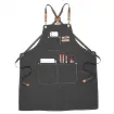 delantal profesional para pintar impermeable 3 bolsillos meeden medida 76x67cms color gris topo 0