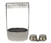 soporte para lavar limpiar pinceles acero inoxidable recipiente doble para pinturas meeden 0
