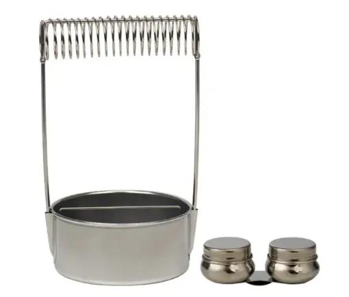 soporte para lavar limpiar pinceles acero inoxidable recipiente doble para pinturas meeden 0