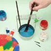 soporte para lavar limpiar pinceles acero inoxidable recipiente doble para pinturas meeden 3