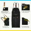 delantal profesional para pintar impermeable 3 bolsillos meeden medida 76x67cms color negro 3