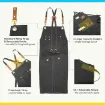 delantal profesional para pintar impermeable 3 bolsillos meeden medida 76x67cms color gris topo 3