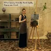 delantal profesional para pintar impermeable 3 bolsillos meeden medida 76x67cms color gris topo 7