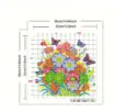 kit para bordar punto cruz 32cms incluye tela hilos agujas sin bastidor motivo impreso ramo flores 1