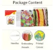 kit para bordar punto cruz 32cms incluye tela hilos agujas sin bastidor motivo impreso ramo flores 2