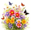 kit para bordar punto cruz 32cms incluye tela hilos agujas sin bastidor motivo impreso mariposas 0