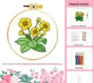 kit para bordar punto cruz 12cms incluye tela hilos agujas sin bastidor motivo impreso girasoles 0