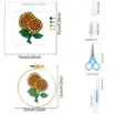 kit para bordar punto cruz 12cms incluye tela hilos agujas sin bastidor motivo impreso girasoles 1