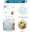 kit para bordar punto cruz 18cms incluye tela hilos agujas sin bastidor motivo impreso libros pajaro 2