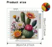 kit para bordar punto cruz 30x30cms incluye tela hilos agujas sin bastidor motivo impreso cactus 1