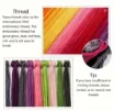 kit para bordar punto cruz 30x30cms incluye tela hilos agujas sin bastidor motivo impreso cactus 6