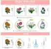 kit para bordar punto cruz 12cms incluye tela hilos agujas sin bastidor motivo impreso girasoles 3