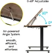 mesa dibujo electrica ajustable inclinable para suministros arte meeden 138x68x79 128cms nogal 3