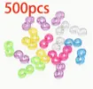 conectores flexibles para bijouterie loom band pulseras medida 11x6mms set 500 unidades multicolor 0