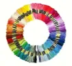 hilo bordar poliester punto cruz 6 hebras x8mts set 200 colores surtidos 0