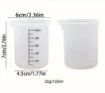 taza vaso silicona para preparar mezclar resina epoxi medida 70x60mms 100ml 0