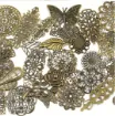 apliques vintage metal filigranas conectores 60mms color bronce antiguo x10 unidades surtidas 0