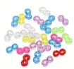 conectores flexibles para bijouterie loom band pulseras medida 11x6mms set 500 unidades multicolor 5