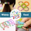 conectores flexibles para bijouterie loom band pulseras medida 11x6mms set 500 unidades transparentes 3