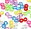 conectores flexibles para bijouterie loom band pulseras medida 11x6mms set 500 unidades transparentes 6