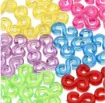 conectores flexibles para bijouterie loom band pulseras medida 11x6mms set 500 unidades transparentes 7