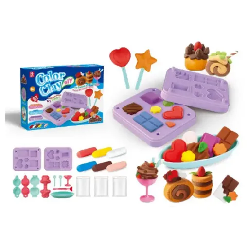 juego para modelar galletitas masa moldes caja 21x15cms 0