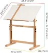 mesa dibujo ajustable profesional madera maciza haya meeden afd 6063 blanca banco regulable 2