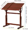 mesa dibujo ajustable profesional madera maciza meeden 90x60x83 95cms afd 6062 nogal oscuro 2