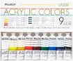 set 9 acrilicos premium pomo 60ml no toxicos sin acido meeden pintura acrilica profesional 0