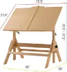 mesa dibujo ajustable profesional madera maciza haya meeden afd 6061 clara banco regulable 2