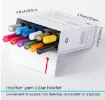 set 12 marcadores acrilicos profesionales punta reversible 0 5mm 1mm 2mms meeden x12 colores 4