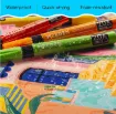 set 12 marcadores acrilicos profesionales punta reversible 0 5mm 1mm 2mms meeden x12 colores 9
