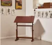 mesa dibujo ajustable profesional madera maciza meeden 90x60x83 95cms afd 6062 nogal oscuro 8
