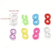 conectores flexibles para bijouterie loom band pulseras medida 11x6mms set 100 unidades multicolor 1