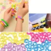 conectores flexibles para bijouterie loom band pulseras medida 11x6mms set 100 unidades multicolor 2