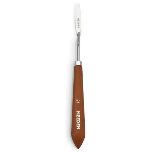 espatula metalica cromada mango madera profesional meeden modelo 3014 21 paleta 48mms 0